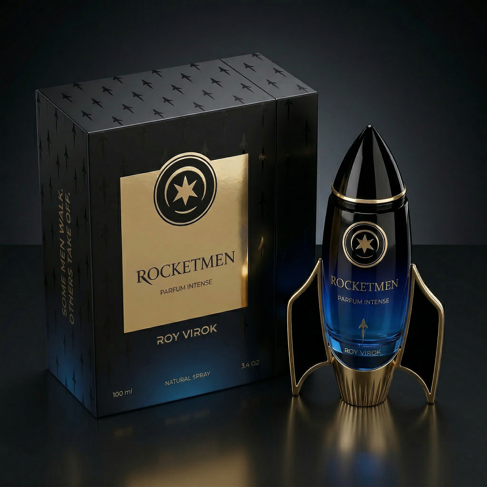 ROY VIROK ROCKETMEN Parfum Intense 100 ml bottle with luxury gift-worthy packaging